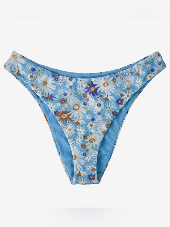 Patagonia Other - NWT Patagonia Upswell Bikini Bottoms Size M Lago Blue Floral High Cut Swim